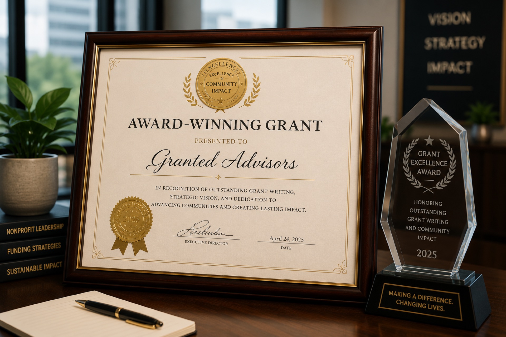 Team celebrating grant readiness and compliance success