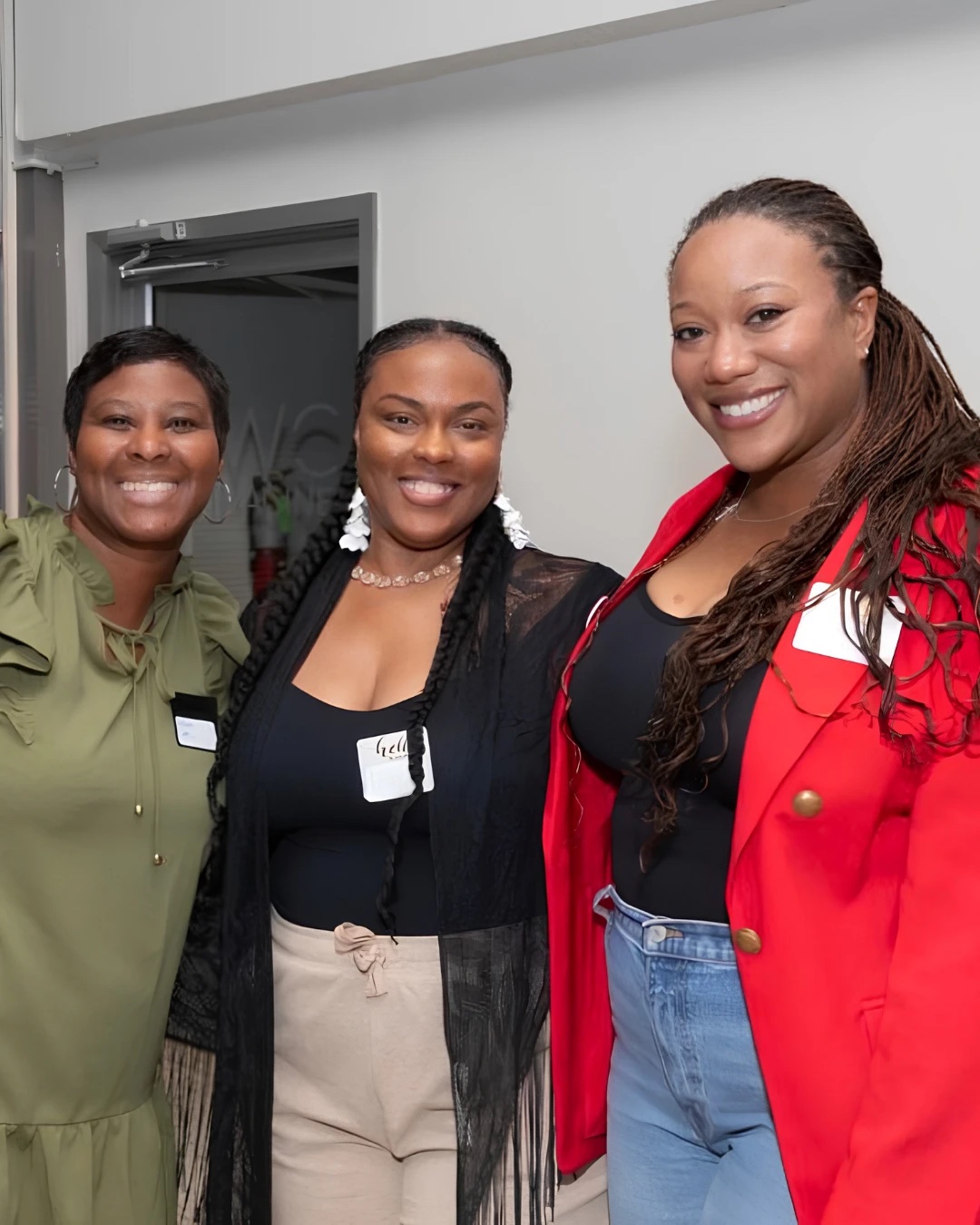Michelle Bidwell engaging with community members at a business event